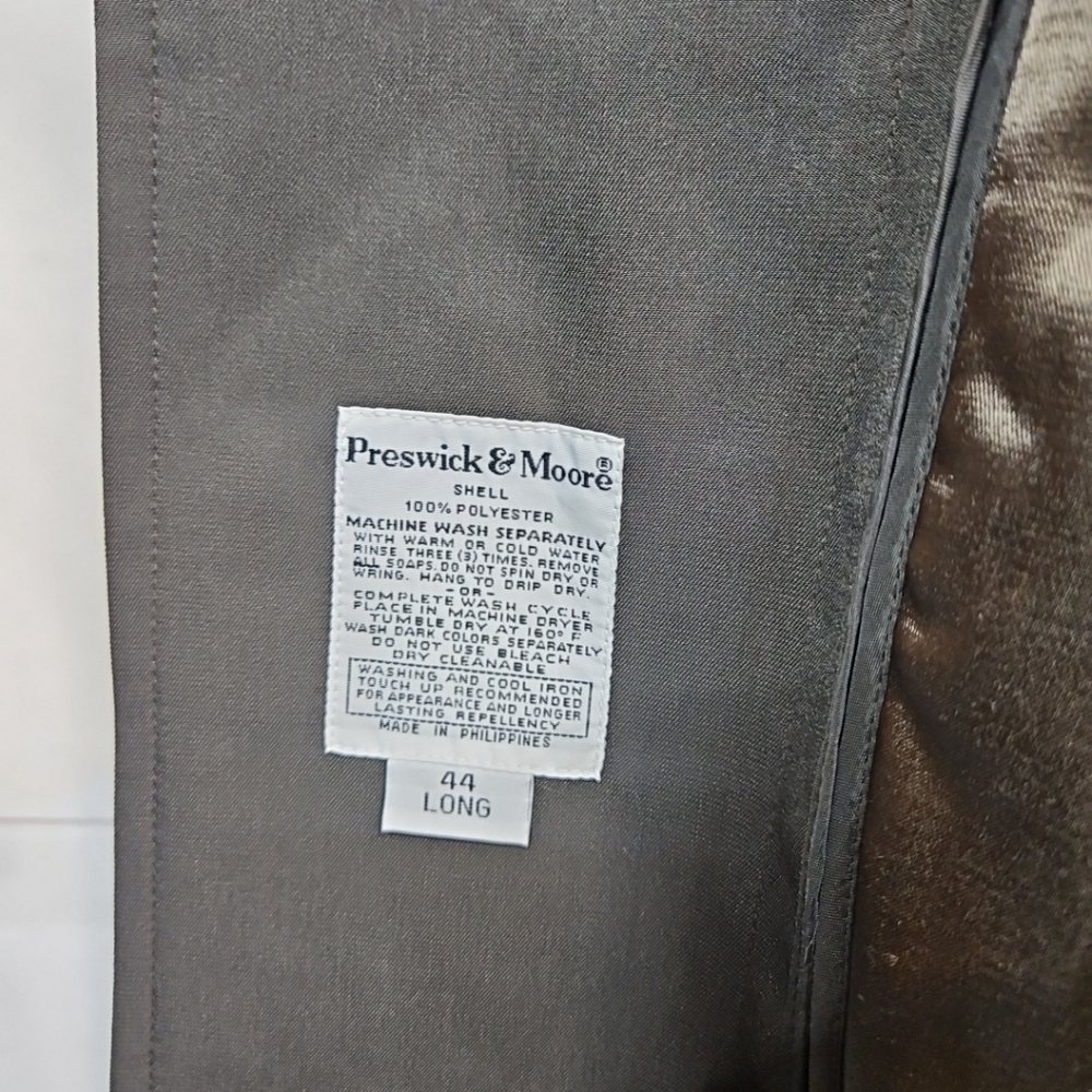 Preswick & Moore Shell Trench Coat Men Long Cozy Coat Size 44 New/Tag WPL11403 - Picture 3 of 16